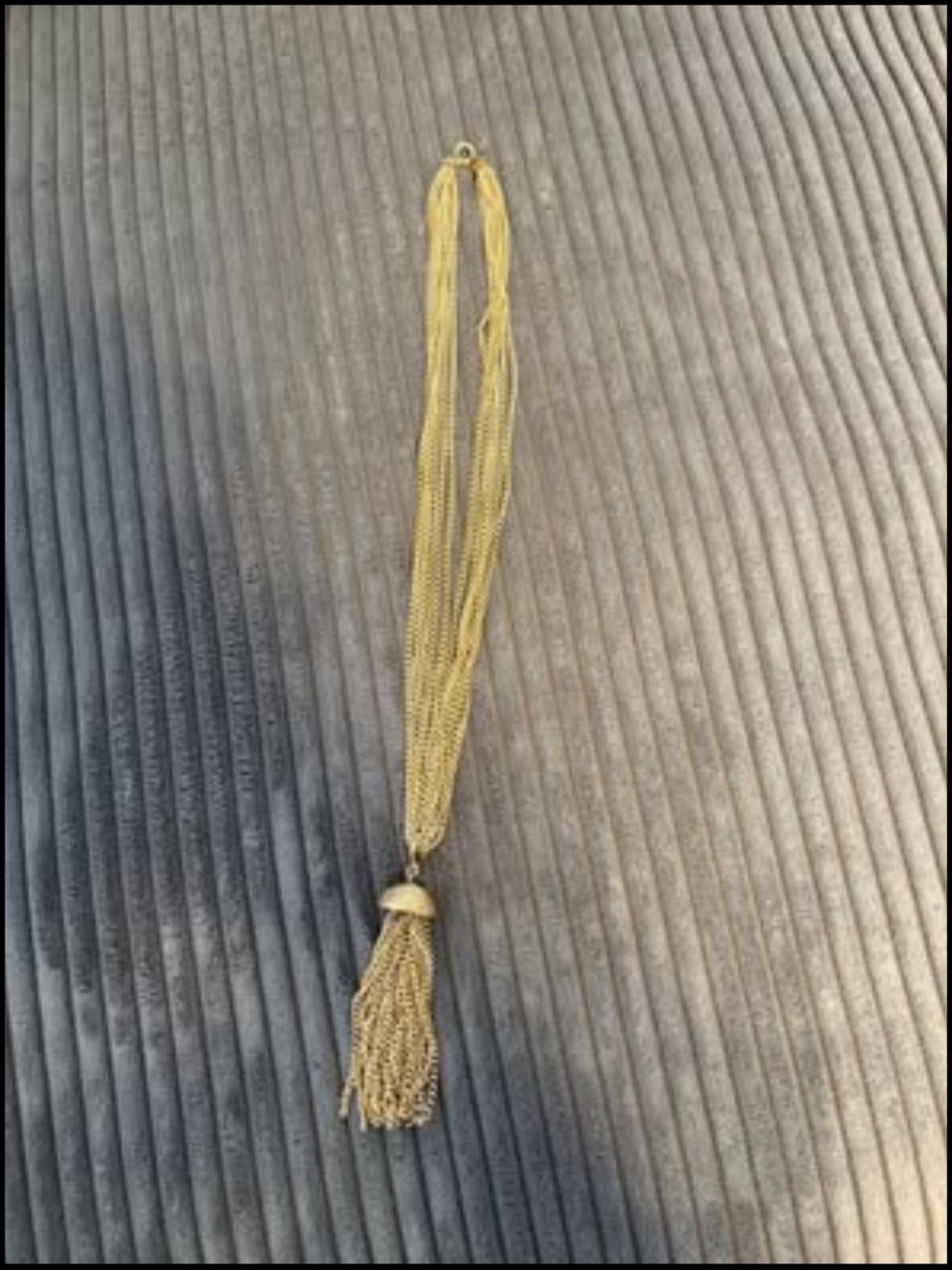 Sarah Coventry “golden tassel”  multi strand gold tone necklace